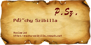Péchy Szibilla névjegykártya
